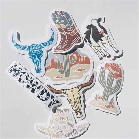 Western Stickers Etsy