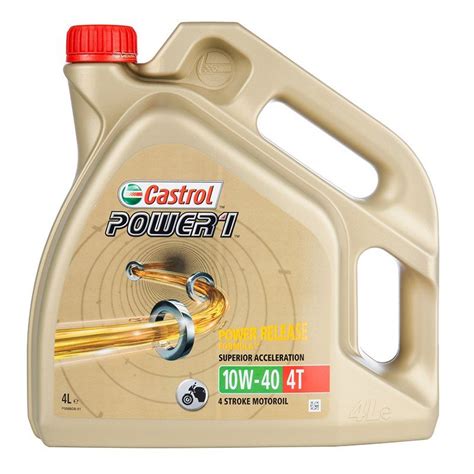 Huile Moteur Castrol POWER 1 GPS 4T 10W40 4 LITRES Huile Spray