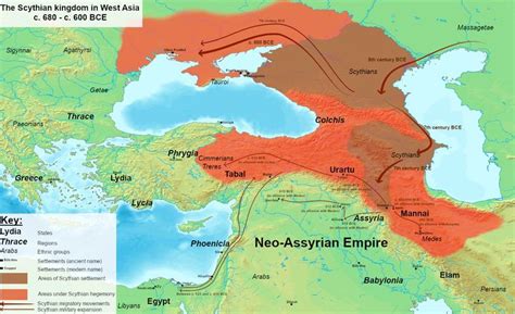 The Maximum Extent Of The Scythian Kingdom In West Asia Historical