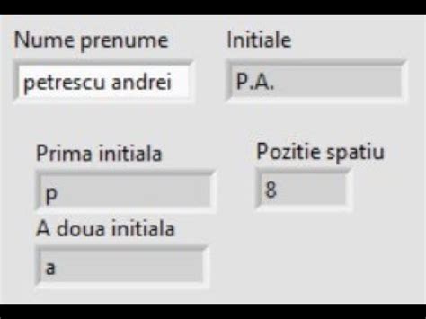07 Initiale Nume Prenume YouTube
