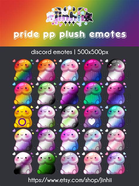 Pride Pp Plush Emote Set Etsy