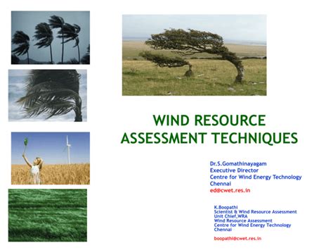 Wind Resource Assessment Techniques