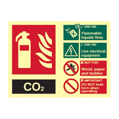 Fire Extinguisher Composite Co Sign Flexible Photoluminescent Vinyl