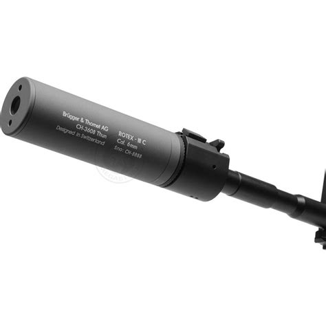 Asg B T Rotex Iii C Airsoft Mock Suppressor Barrel Extension Gray