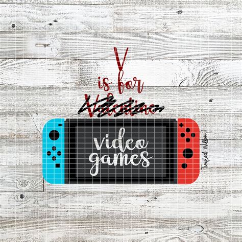 V Is For Video Games Svg Dxf Png Pdf Switch Svg Etsy