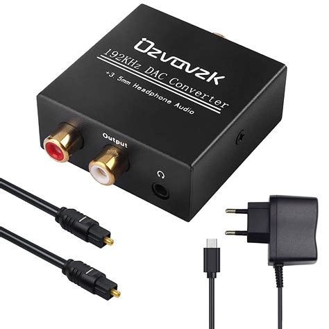 Ozvavzk Da Wandler Optisch Auf Cinch Audio Konverter Digital Spdif