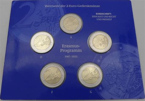 Bundesrepublik Deutschland BRD 10 Euro 5 X 2 Euro 2022 A J 2 Euro