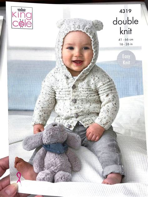 King Cole Leaflet Knitting Pattern Baby To Years Hooded