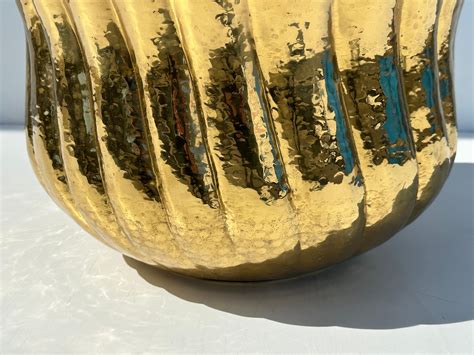 Large Ribbed Brass Planter For Sale At Stdibs