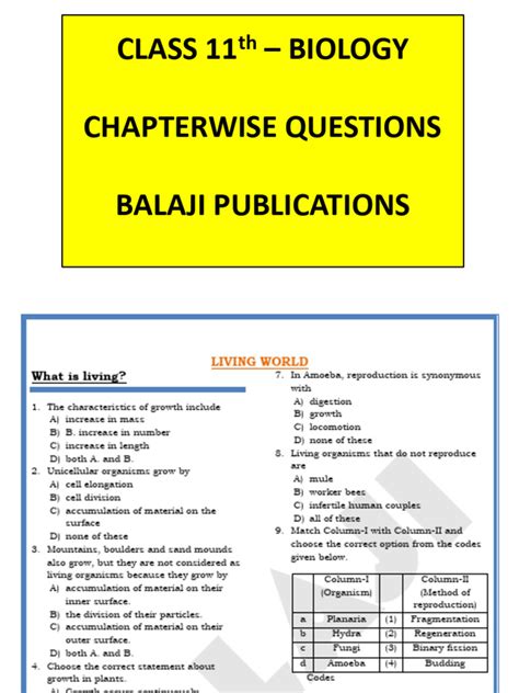 1 Class 11th Biology All Chapters Combined Balaji Download Free Pdf Taxonomy Biology