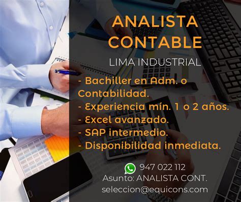 Analista Contable Equicons Consultores