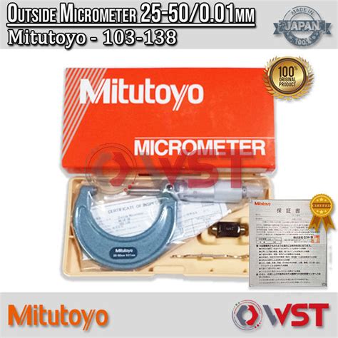 Mitutoyo Micrometer 25 50 0 01mm 103 138 Lazada Indonesia