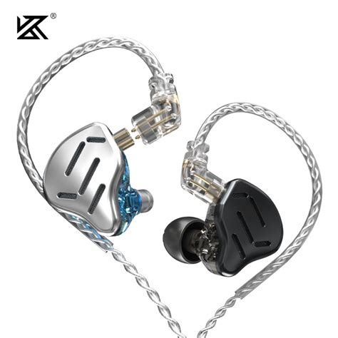 KZ ZAX 7BA 1DD 16 Unidades Fones De Ouvido Hibrida Intra Auricular