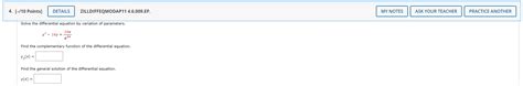 Solved 4 10 Points Details Zilldiffeqmodap11