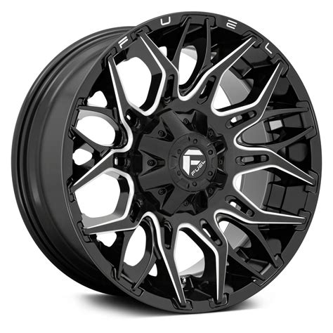 Fuel Off Road D769 Twitch Gloss Black Milled PowerHouse Wheels Tires