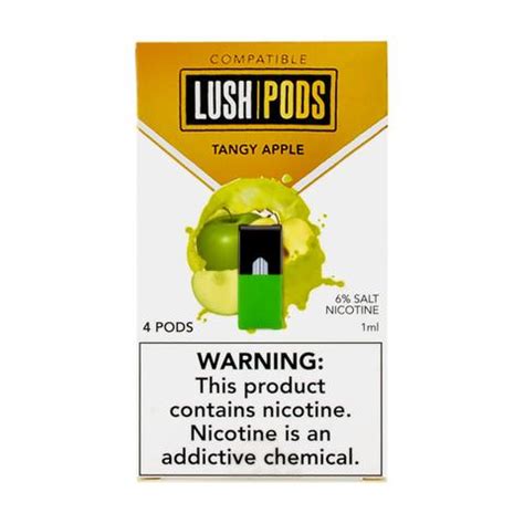 Lush Pods Tangy Apple Pack Of Ziip Pods In Stock Compatible Juul