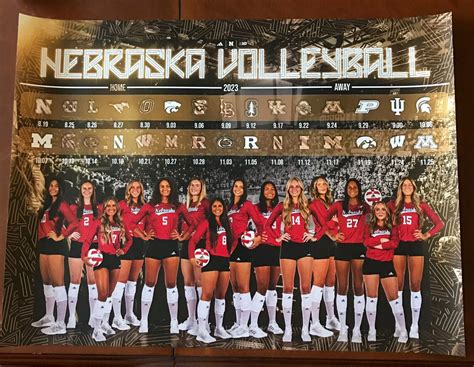 2023 Nebraska Huskers Volleyball Schedule 18X24 Poster EBay