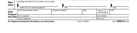 Form 3520 A ≡ Fill Out Printable PDF Forms Online