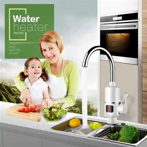 Instant Tankless Electric Hot Water Heater Faucet With LED Temperature Display EgHUT