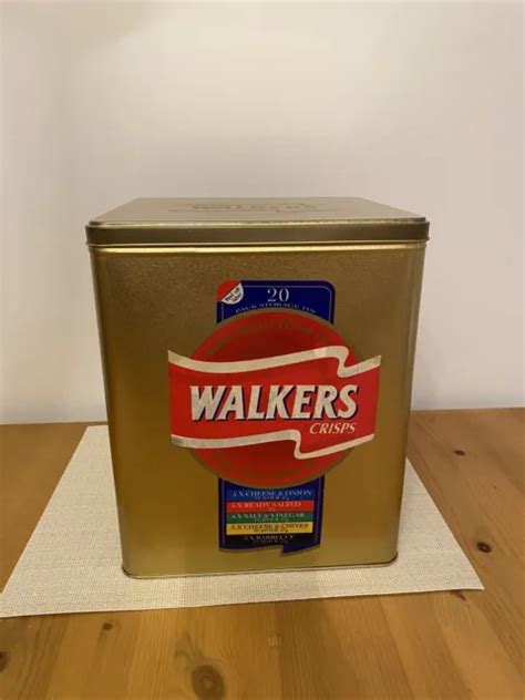 Walkers Crisps Special Edition Gold Tin 1997 Large Storage Collectible