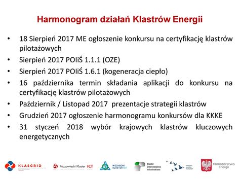 Ogólnopolskie Porozumienie Klastrów Energii KlasGRID ppt pobierz