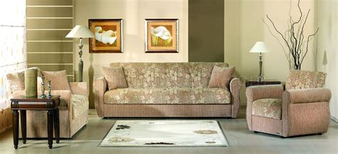 Contemporary Two Tone Fabric Living Room W Storage Sleeper Sofa