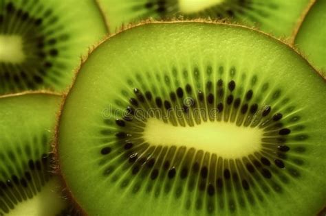 Tropical Kiwi Temptation Close Up Of Sliced Kiwi Fruit Stock