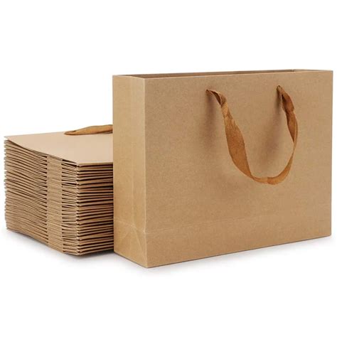 Bolsa de compras de papel Kraft bolsa de regalo de papel Kraft marrón