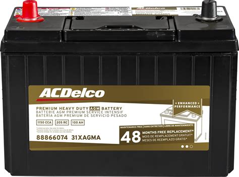 Acdelco Gold 31xagma 48 Month Warranty Premium Heavy Duty Agm Bci Group 31 Battery