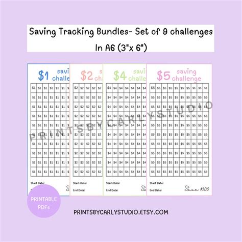 Savings Challenge Printable Money Saving Bundles Envelope Challenge