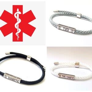 Waterproof Medical Alert Bracelet Emergency Bracelet Medical Id ...