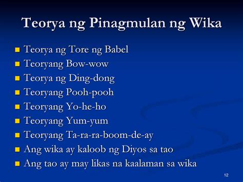 Mga Halimbawa Ng Teorya Ng Wika