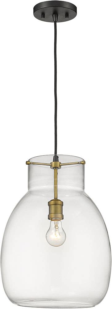 Z Lite P Mb Obr Bella Matte Black And Olde Brass Pendant Hanging