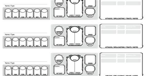 Necromancers Cheat Sheet For Use With Current Standard Character