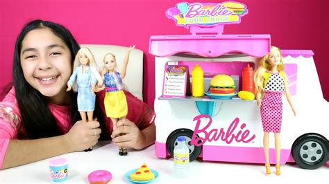 Barbie Food Truck Review Play Barbie Doll Stories B2cutecupcakes Youtube