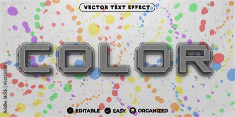 Color Text Effect,Fully Editable Font Text Effect Stock Vector | Adobe Stock