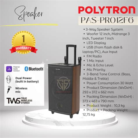 Speaker Trolley Polytron Pas Pro F Inch Lazada Indonesia