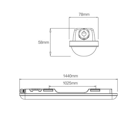 Pantalla Estanca LED Lineal Enlazable 48W 150cm IP65