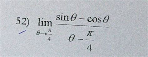 Lim Theta Rightarrow Frac Pi Frac Sin Theta