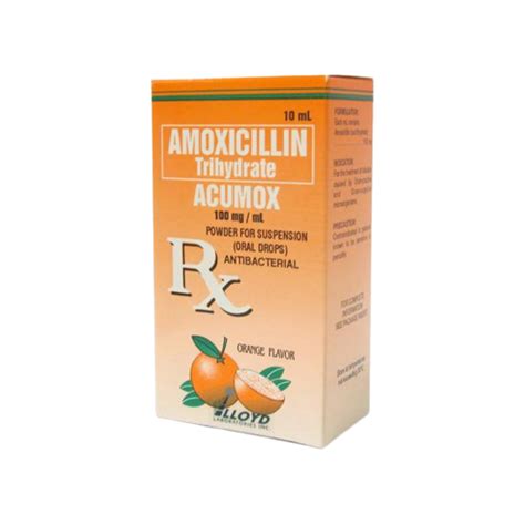 Acumox Amoxicillin Trihydrate 100mg Ml Powder For Suspension Oral Drops 10ml Price In The