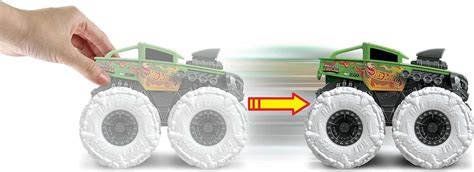 Hot Wheels Monster Trucks Twisted Tredz Vehicles Bone Shaker Scale Creature Themed Toy