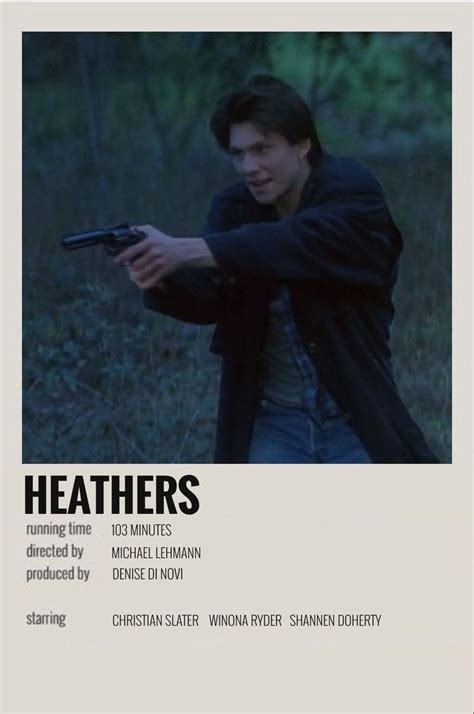 HEATHERS Minimalist Poster 80s Classics Shannen Doherty Christian