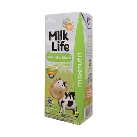 MILKLIFE UHT Lactose Free 200 Ml Rasa Original Milk Life Susu Anak