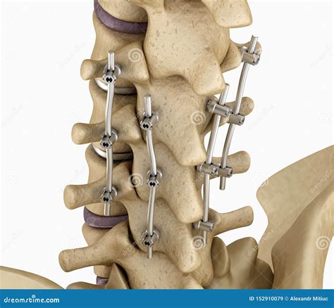 Spinal Fixation System Titanium Bracket Stock Illustration Illustration Of Back Clinic