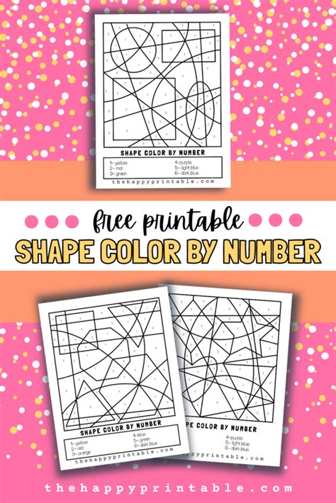 Color by Numbers with Shapes | The Happy Printable