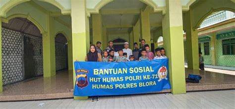 HUT Humas Polri Ke 71 Humas Polres Blora Gelar Bakti Sosial Di Panti