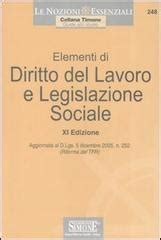 Elementi Di Diritto Del Lavoro E Legislazione Sociale