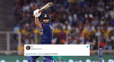 T20 World Cup 2022 “justice For Pant” Fans React As Rishabh Pant