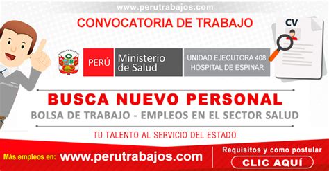 Necesitas Empleo HOSPITAL DE ESPINAR Requiere Nuevo Personal Revisa