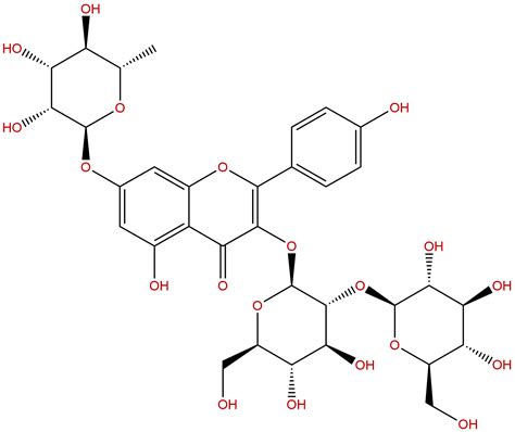 山柰酚 3 槐二糖 7 鼠李糖苷 Cas93098 79 4 普瑞法科技 中药成分及标准专家